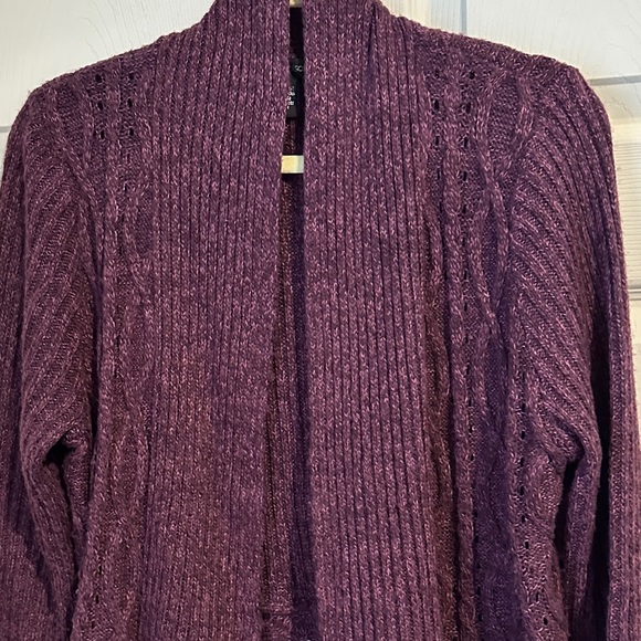 Women's Purple Cardigan Sweater size Large - Picture 7 of 7